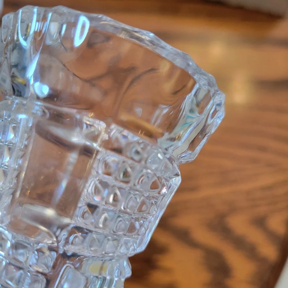 Pretty Vintage Cut Glass Bud Vase ~ Nice!